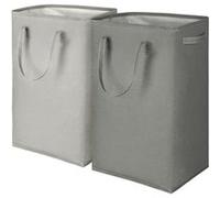Vendos85 lot de 2 paniers à linge - Gris foncé