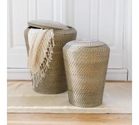 Lot de 2 paniers à linge Nora marron