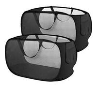 Vendos85 lot de 2 paniers à linge pliables - Noir