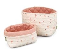 Lot de 2 paniers de rangement matelassés bows