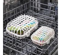 Lot de 2 paniers de rangement pour lave-vaisselle, égouttables, multi-usages pour ustensiles, baguettes, fourchettes, rangement de cuisine 9,9 x 7,6 x 3,5 cm, 14 x 11,9 x 3 cm