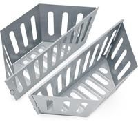 Lot de 2 paniers en acier pour charbon, dimensions 37,8 x 13 x 13 cm, adaptés aux barbecues de 57 et 67 cm