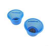 Lot de 2 paniers lestés pour écumoire de piscine SPX1070E compatibles avec pompe Hayward - Boîtier de filtre en ABS, bac à feuilles, récupérateur de débris, filtre enterré 20,3 x 12,7 cm (bleu)