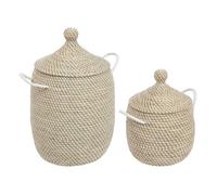 Lot de 2 paniers ""Soleya"" D30/39cm beige - Atmosphera Créateur d'intérieur