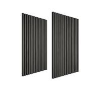 Isolation acoustique - TECTAKE - Lot de 2 panneaux acoustiques SONIC WALL aspect bois 60 x 120 x 2,1 cm - Chêne noir