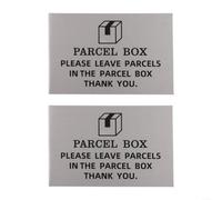 Lot de 2 panneaux en aluminium pour boîte à colis, 15 x 10 cm, plaque de livraison en métal pour notes postales, étanche, inscription « Please Leave Parcels Here Notice for Door Wall Fence »
