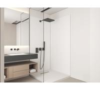 Lot de 2 panneaux muraux de douche blanc en aluminium avec profilés - 2x L90 x H210 cm - ITZIAR