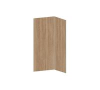 Lot de 2 panneaux muraux de douche effet bois en aluminium avec profilés - L90 x L120 x H210 cm - ENEKO