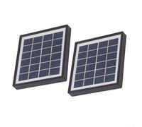 Lot de 2 panneaux solaires portables 5 W avec support USB pour chargeur extérieur pour camping, randonnée, pêche, batterie externe (bleu)