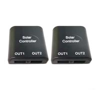 Lot de 2 panneaux solaires régulateur de tension 5 V 2,4 A Double module de charge USB pour sac pliable Entrée 5-16 V avec protection contre les surintensités pour téléphone de camping en plein air