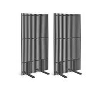 Lot de 2 paravents extérieurs ajourés claustra décoratif 80 x 150 cm métal gris anthracite
