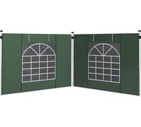 lot de 2 parties latérales pour pavillon 3x3/3x6 m, paroi latérale avec fenêtre et fermeture velcro, parois latérales étanches en tissu Oxford, comme protection contre le vent et les regards pour tent