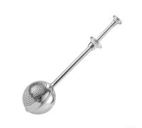 Lot de 2 passoires à thé télescopiques sphériques en acier inoxydable pour feuilles de thé en vrac et cuisson du sucre farine 18 cm Argenté