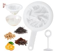 Lot de 2 passoires en maille ultra fine, en maille de nylon, petite passoire à mailles fines avec poignée pour filtrer le jus, lot de 2 (maille 400)