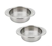 Lot de 2 passoires en métal pour haricots de thon, légumes, huile, passoire 30,5 x 20,3 cm