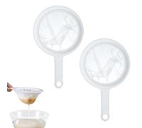 Lot de 2 passoires fines, passoires à cheveux de cuisine, passoire en plastique pour filtre à kéfir, maille en nylon extra fine, passoire de cuisine avec poignées antidérapantes, pour filtrer le