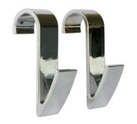 Lot de 2 patères chrome