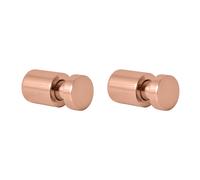 Lot de 2 patères COLORADO en laiton rose gold poli 3cm x 1,6cm