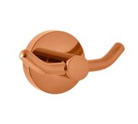 Lot de 2 patères double COLORADO en laiton rose gold brossé 9,2x 5,3x5 cm
