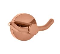 Lot de 2 patères double COLORADO en laiton rose gold poli 9,2x 5,3x5 cm