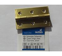 Lot De 2 Paumelles Laiton Pour Meuble Hettich, L.64 X L.40 Mm