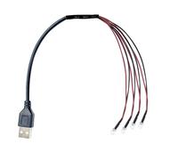 Lot de 2 perles LED USB, mini veilleuse/composants de lampe, éclairage intérieur, décoration de maison de poupée, kit de diorama, diode LED ronde 3 mm/5 mm (Rouge (R), USB 4 LED -5 mm)