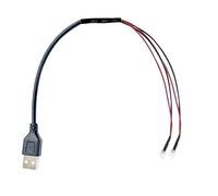 Lot de 2 perles LED USB, mini veilleuse/pièces de lampe, éclairage intérieur, décoration de scène de maison de poupée, kit de diorama, diode LED ronde 3 mm/5 mm (blanc 6000 K, USB 2 LED de 5 mm)