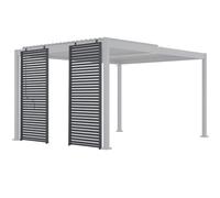 IDMarket - Lot de 2 persiennes pour Pergola pans modulables Gris Anthracite