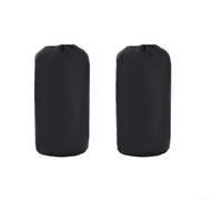 Lot de 2 petites housses de réservoir de propane imperméables, résistantes aux UV et au vent, protection de bouteille de gaz en polyester pour camping, barbecue, 31 x 59 cm, noir