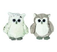 Lot de 2 Petites peluches boules de Noël Hiboux BLANC G