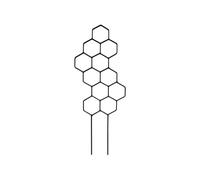 Lot de 2 petits treillis pour en pot - Poteau d'escalade en métal - Pour jardinier, maison, appartement, salon, balcon