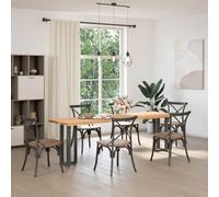 Lot de 2 pieds de console en forme de T, acier anthracite, 38 x 25 x 72-73 | Acier robuste, niveleurs réglables, vis incluses, montage facile, style moderne, utilisation intérieure