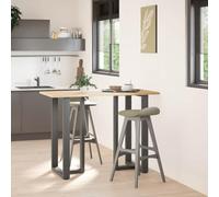 Lot de 2 pieds de table bar en forme de T, anthracite, 60 x 35 x (100-101 | Pieds réglables, vis incluses, trous pré-percés, tube 80 x 40 mm, montage rapide