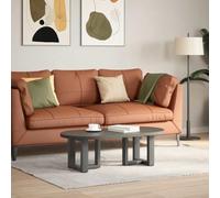 Lot de 2 pieds de table basse en forme de T, anthracite, 30 x 25 x 30-31 cm | Pieds réglables, trous pré-percés, vis M5 x 18 incluses, design géométrique moderne, utilisation table basse