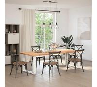 Lot de 2 pieds de table en forme de T, blanc, 100 x 35 x 72-73 cm, acier | Pieds réglables, tube 80 x 40 x 1 mm, vis M5 x 18 mm, pour table à manger et bureau, assemblage requis