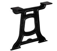 Lot de 2 pieds de table en Y en fonte Style Guo Industriel | Fonte massive, conception en Y, installation avec trous pré-percés, finition laquée, support stable