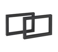 Lot de 2 pieds de table Lunderskov acier 35 x 50 cm noir