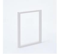 Lot de 2 pieds pour plan de travail, table snack modèle rectangulaire HT 88 x L 59 cm blanc mat