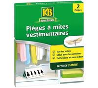 Lot de 2 pièges à mites vestimentaires - HOME DEFENSE - Efficace 3 mois - Esthétique et sans odeur