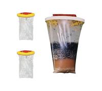 Lot de 2 pièges à mouches d'extérieur, attrape-mouches d'extérieur, attrape-mouches jetable avec appât, répulsif anti-mouches