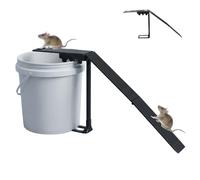 Lot de 2 pièges à souris - Réinitialisation automatique - Piège à rats multi-prises en polycarbonate humain et mortel double mode - Seau de 18,7 litres - Attrape-souris d'intérieur pour la maison, la