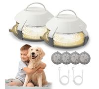 Lot de 2 pièges anti-puces - Chargement USB - Inodore et non toxique - Anti-puces naturel - Pour tapis, lits, canapés, animaux domestiques