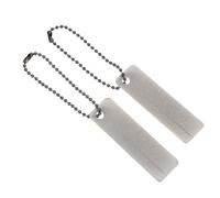 Lot de 2 Pierres à Aiguiser Diamant Mini Argenté pour Ciseaux et Hameçons