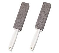Lot de 2 pierres ponces avec poignée pour cuvette de toilettes, bâtons de pierre ponce pour nettoyage de cuisine, de bain, de piscine, de ménage