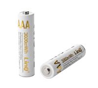 Lot de 2 Piles AAA Rechargeables Lithium 3000mWh 1.5V LinQ Blanc
