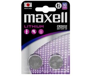 Lot de 2 piles bouton au lithium 3 V CR2032 de Maxell