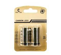 Lot de 2 Piles Carbone-Zinc Type R14 C 1,5 V pour appareils électroniques, Jouets et télécommandes.