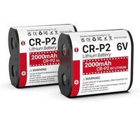 Lot de 2 Piles CR-P2 au Lithium 6 V 2000 mAh 223 A 2CR-P2 EL223AP et DL223A
