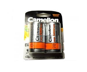 Lot de 2 Piles Lr20 R20 D Rechargeables 1.2V Ni-Mh Camelion 2500mah
