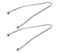 Lot de 2 pinces à barbecue en acier inoxydable 304 - 40 cm | Pince à viande longue avec poignée épaisse pour barbecue, camping, cuisine, pince à barbecue avec roulettes